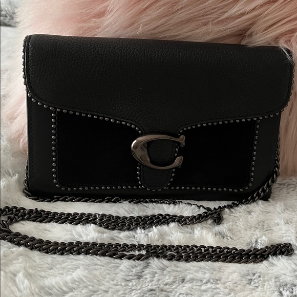Coach Black Clutch with Chain Strap - Picture 1 of 13